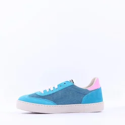 Women Victoria Berlin Mesh T Toe Laced Trainer - Turquoise