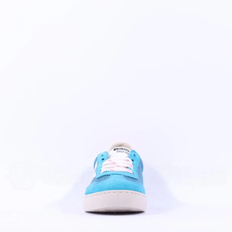 Women Victoria Berlin Mesh T Toe Laced Trainer - Turquoise