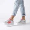 Women Wonders Berlin Platform Bungee Trainer - Silver Coral