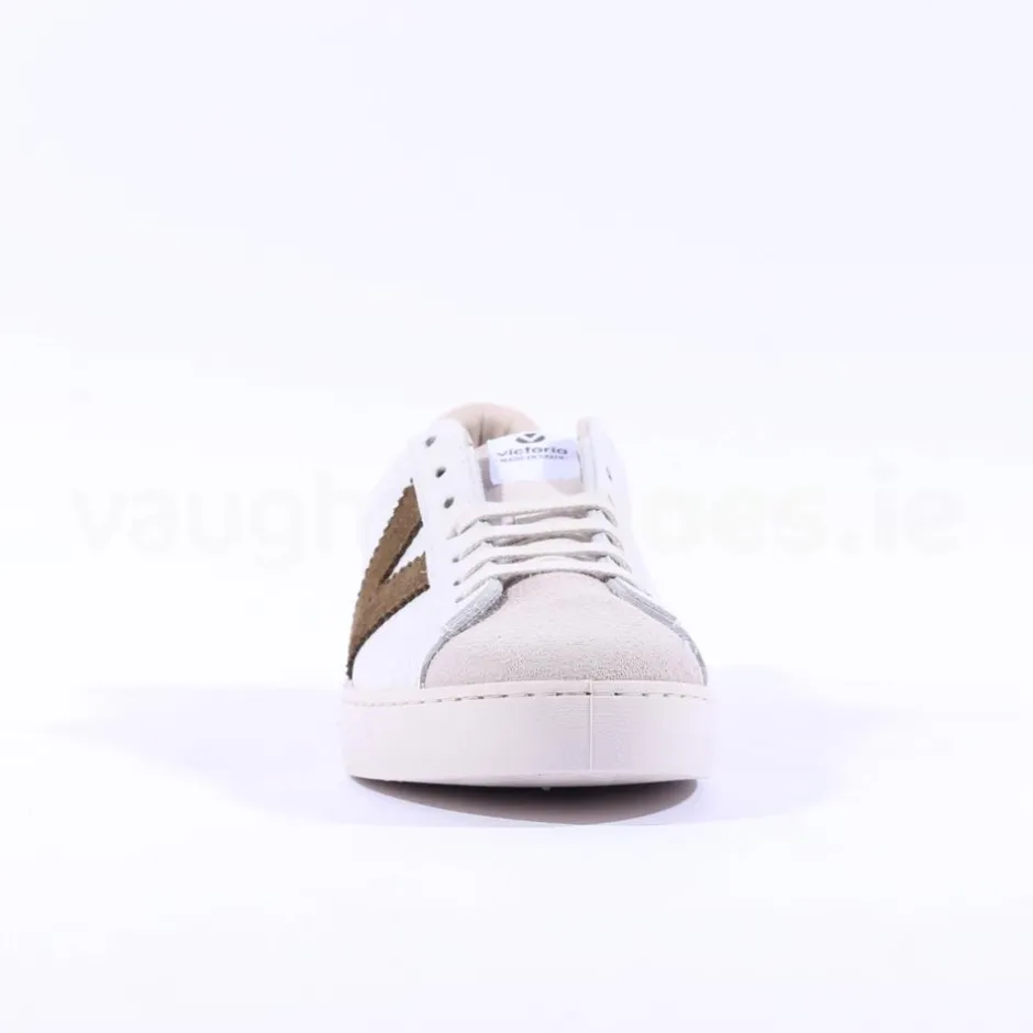 Women Victoria Berlin V Laced Two Tone Trainer - Khaki