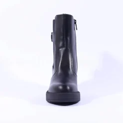 Women NeroGiardini Block Heeled Chelsea Boot - Black Leather