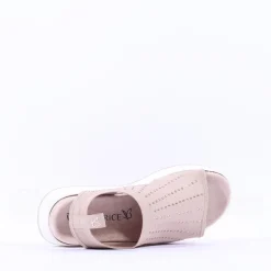 Women Caprice Bluefly Sparkle Knit Sandal - Sand