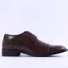 Brent Pope Bluff Laced Toe Cap Shoe - Walnut