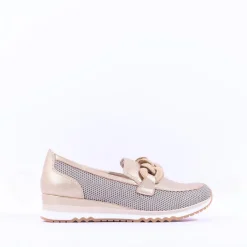 Women Marco Tozzi Bonallo Link Detail Loafer - Gold Combination