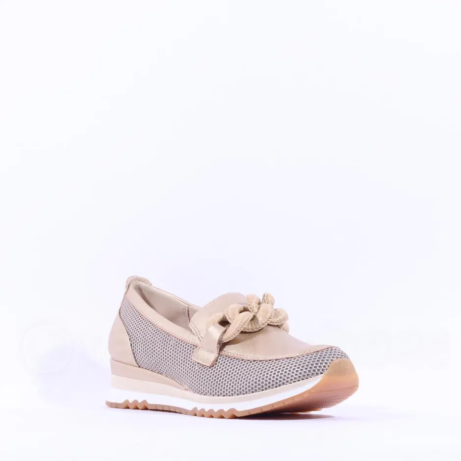 Women Marco Tozzi Bonallo Link Detail Loafer - Gold Combination