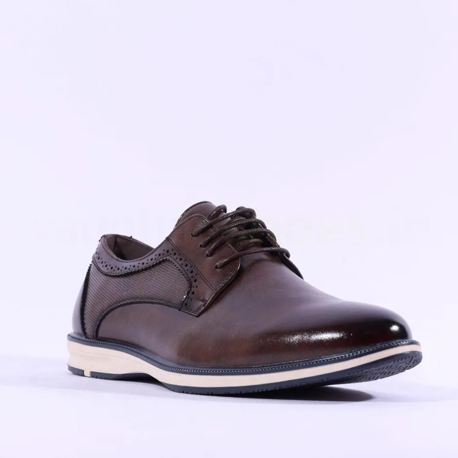 6th Sense Boomerang Laced Casual Shoe - Brown
