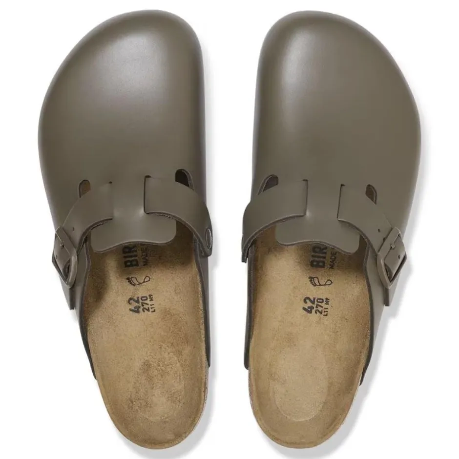 Birkenstock Men Boston Natural Leather - Concrete Grey