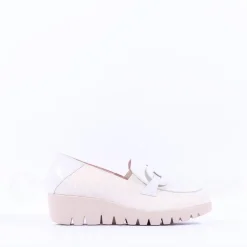 Women Wonders Brisa Slip On Link Wedge - Off White Croc