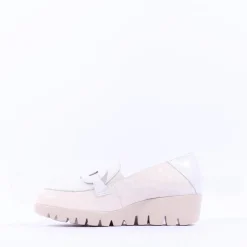 Women Wonders Brisa Slip On Link Wedge - Off White Croc