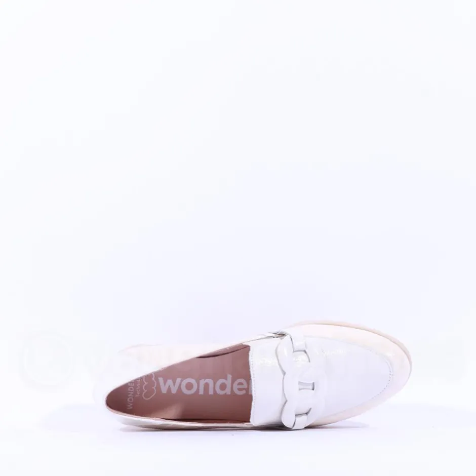 Women Wonders Brisa Slip On Link Wedge - Off White Croc