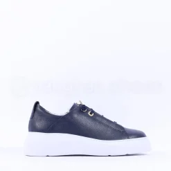 Women Paul Green Bungee Lace Platform Trainer - Navy Leather