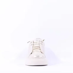 Women Paul Green Bungee Lace Platform Trainer - Gold Metallic