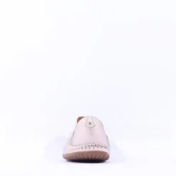 Women Gabor California Stitch Detail Moccassin - Gold Metallic