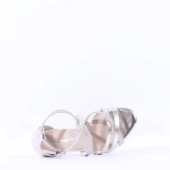 Women Tamaris Callie Strappy High Heel Sandal - Platinum