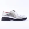 Women Marco Moreo Cambridge Laced Brogue - Silver Leather