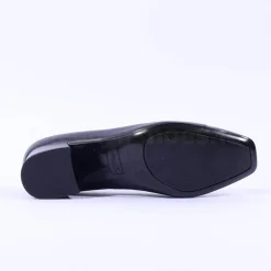 Women Caprice Nina Toe Cap Block Heel Court - Navy Leather
