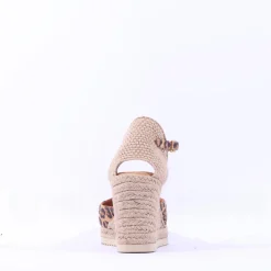 Women Unisa Castilla Espradrille Wedge Strap - Leopard Print