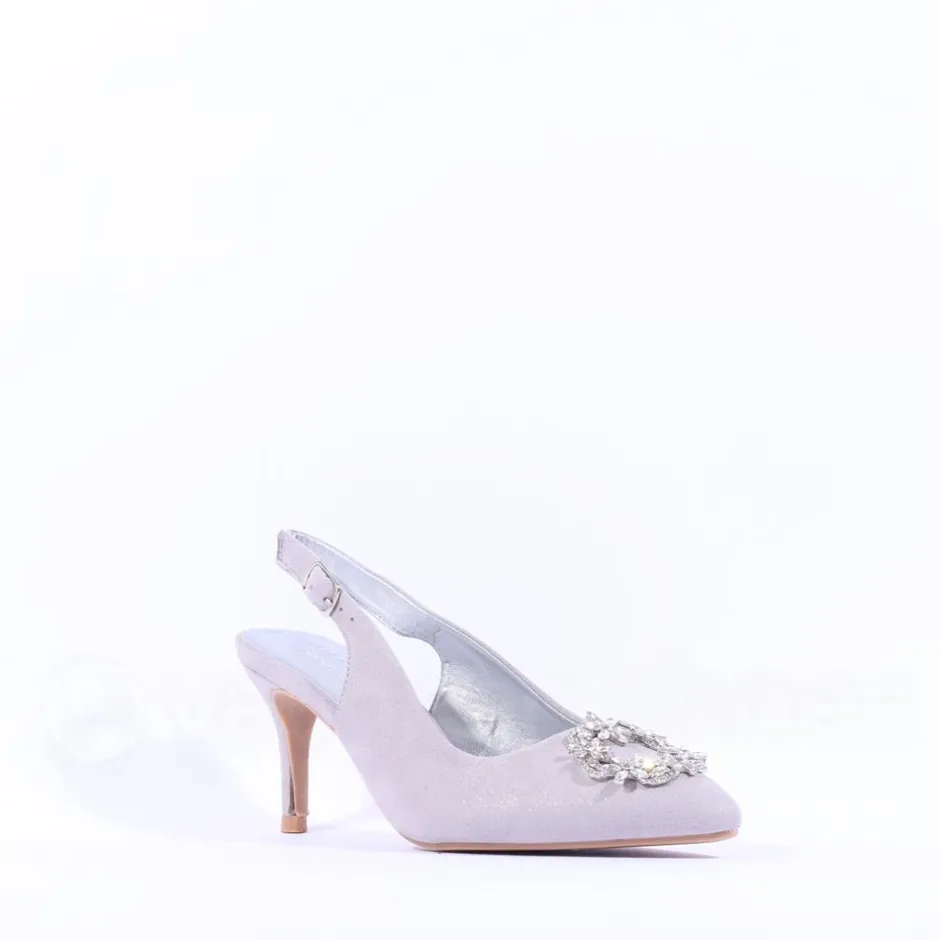 Women Sorento Castle Dargan Brooch Slingback - Silver
