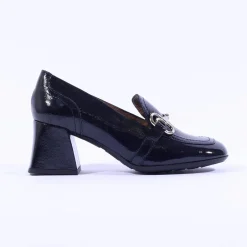 Women Wonders Cayetana Block Heel Loafer - Dark Navy Patent
