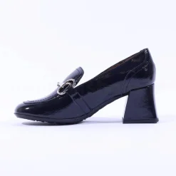 Women Wonders Cayetana Block Heel Loafer - Dark Navy Patent
