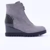 Women Marco Moreo Chiara Front Zip Wedge Boot - Grey Suede