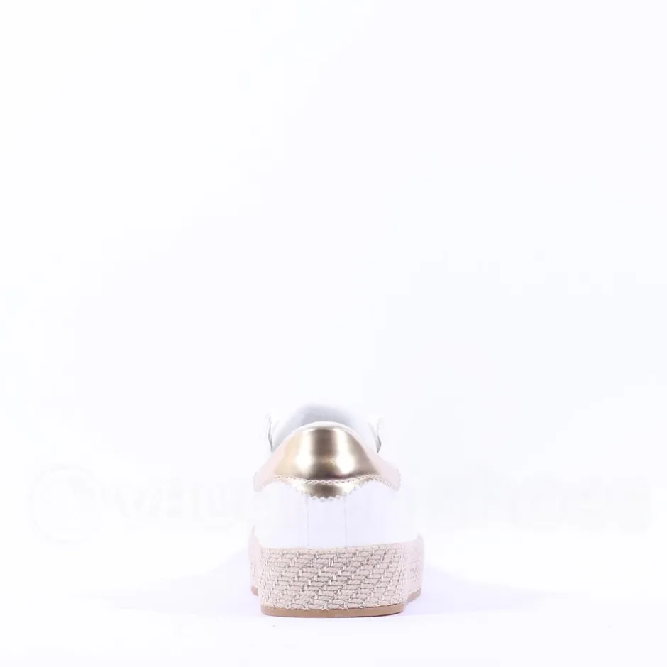 Women Tamaris Cinda Platform Trim Trainer - White Gold