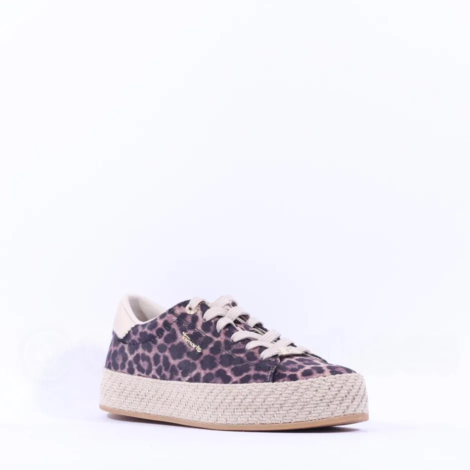 Women Tamaris Cinda Platform Trim Trainer - Leopard Skin