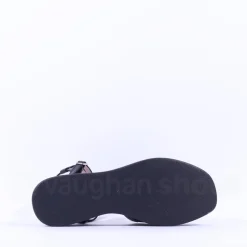 Women Wonders Cira Platform Ankle Strap Sandal - Black Leather