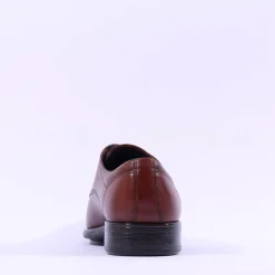 Ecco Men Citytray Laced Plain Toe Shoe - Cognac Leather