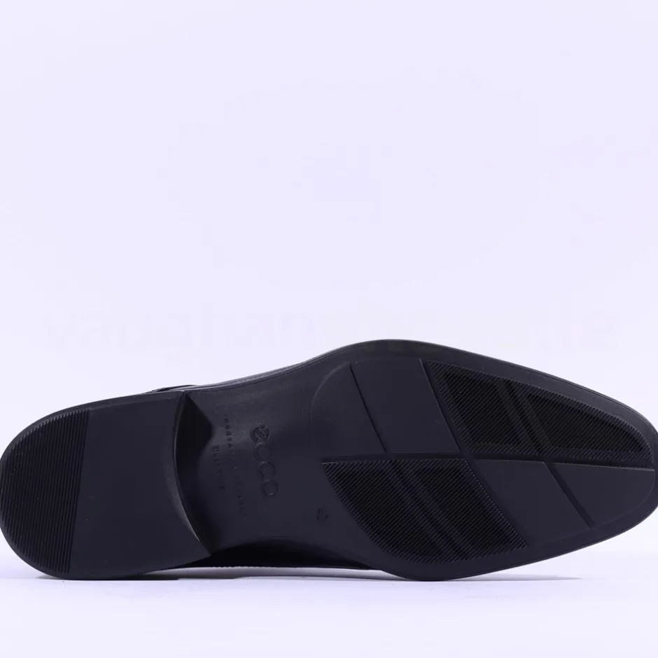Ecco Men Citytray Laced Plain Toe Shoe - Black Leather