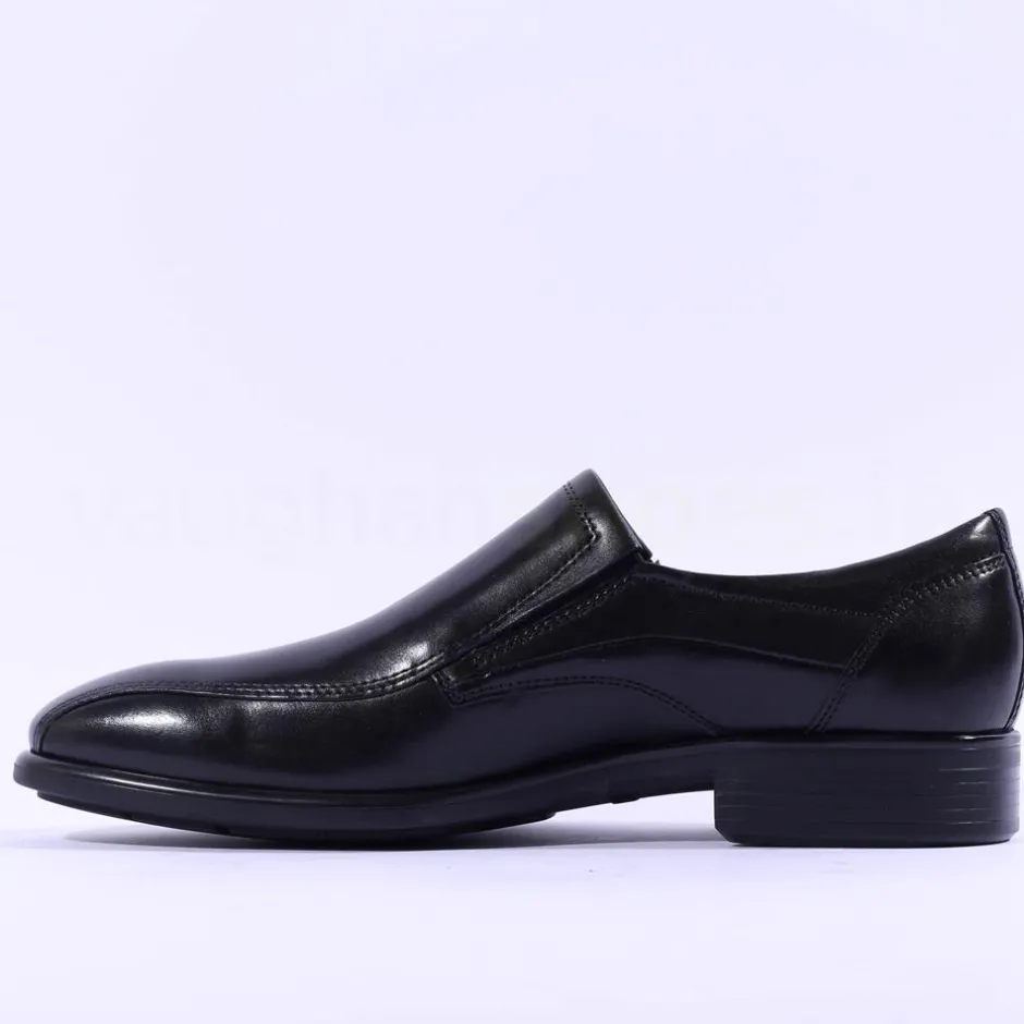 Ecco Men Citytray Slip On Shoe - Black Leather