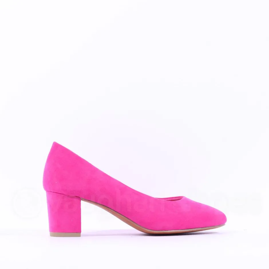 Women Marco Tozzi Classic Block High Heel - Pink