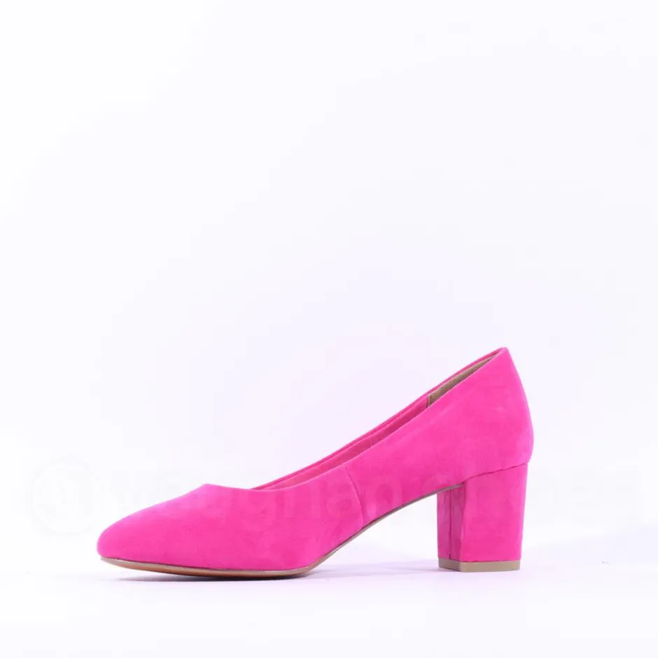 Women Marco Tozzi Classic Block High Heel - Pink