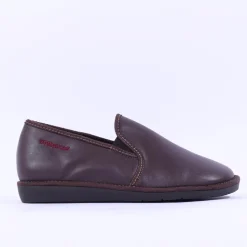 Nordikas Men Closed House Slipper - Brown Leather