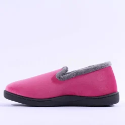 Women Plumaflex Ladies Closed House Slipper - Pink Grey