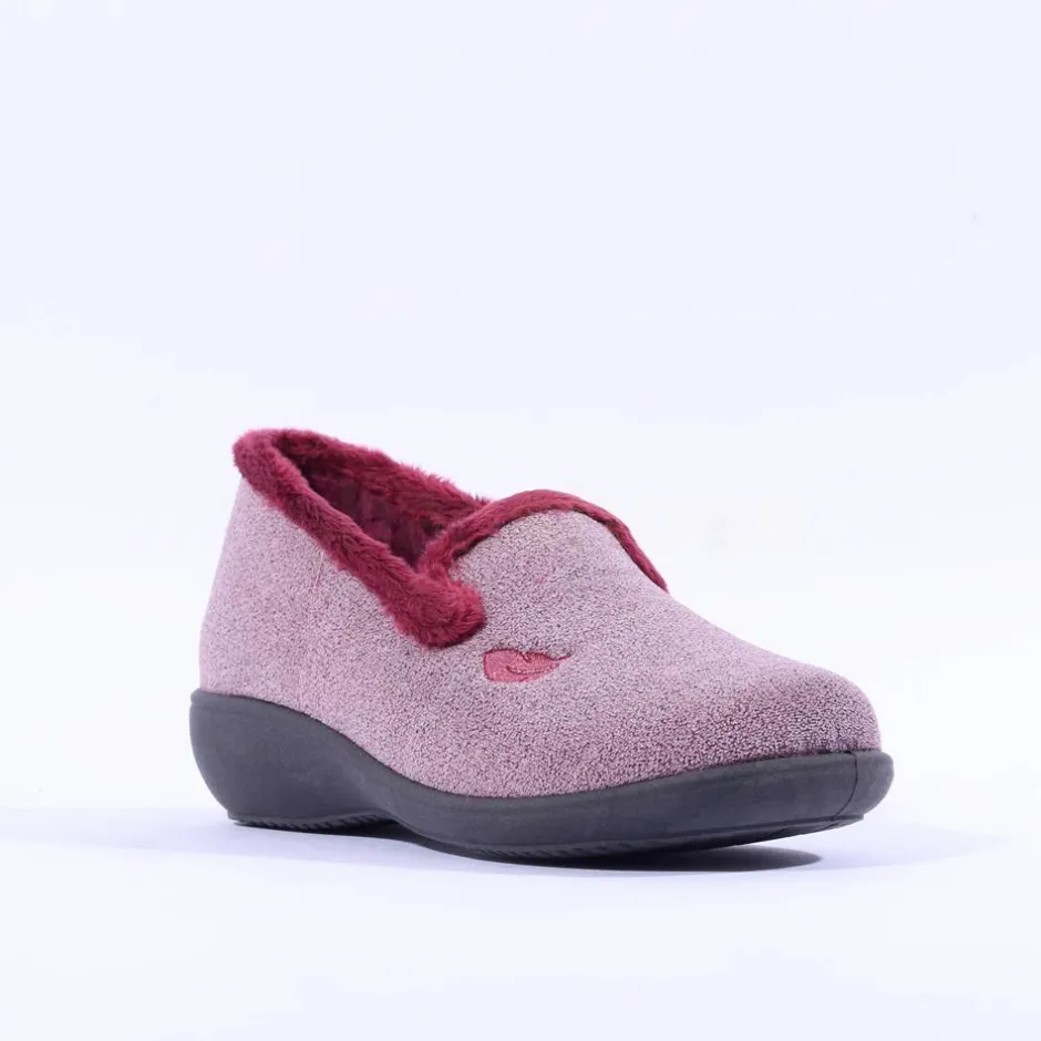 Women Plumaflex Ladies Closed House Slipper - Rose
