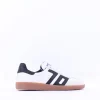 Women Back 70 Cloud Gumsole Retro Trainer - White Black