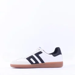 Women Back 70 Cloud Gumsole Retro Trainer - White Black