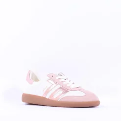 Women Back 70 Cloud Gumsole Retro Trainer - Pink Metallic