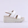 Women Tamaris Cobe Platform Wedge Sandal - White Gold