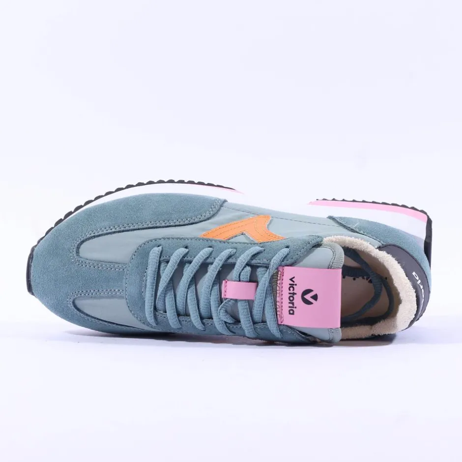 Women Victoria Cosmos Waffle Nylon Trainer - Jade