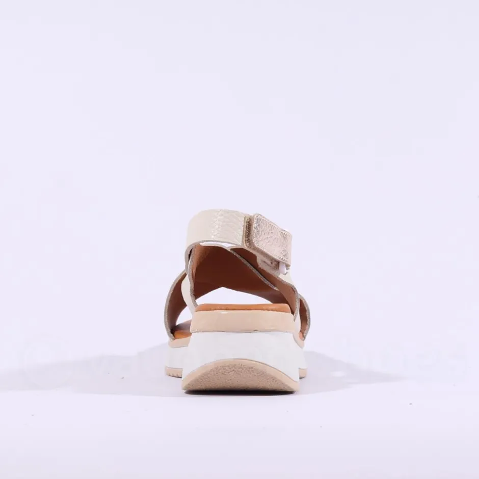 Women Oh My Sandals Criss Cross Slingback - Cream Gold