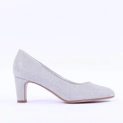Women Tamaris Daenerys Classic Mid Heel - Silver Sparkle