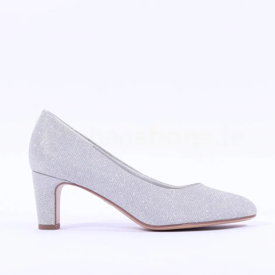Women Tamaris Daenerys Classic Mid Heel - Silver Sparkle