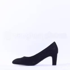 Women Tamaris Daenerys Classic Mid Heel - Black Sparkle