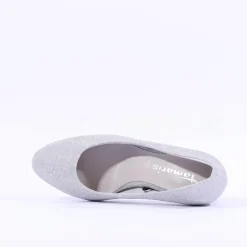 Women Tamaris Daenerys Classic Mid Heel - Silver Sparkle