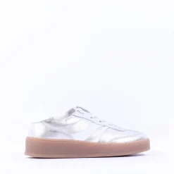 Women Gabor Dahma Gumsole Platform Trainer - Silver Combi