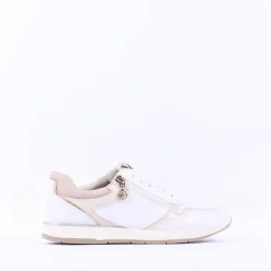 Women Tamaris Daki Side Zip Lace Trainer - Off White Combi