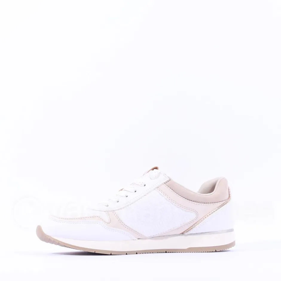 Women Tamaris Daki Side Zip Lace Trainer - Off White Combi