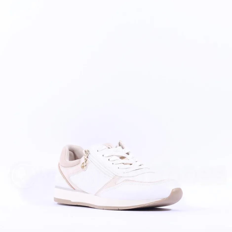 Women Tamaris Daki Side Zip Lace Trainer - Off White Combi